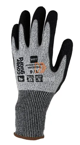 Coverguard 1ACD700 Acces Cut D 700 krepp latex tenyérmártott vágásbiztos védőkesztyű