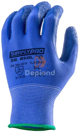 Coverguard 1LACB Szerelőkesztyű szerelőkesztyű kék latex csb tenyérrel