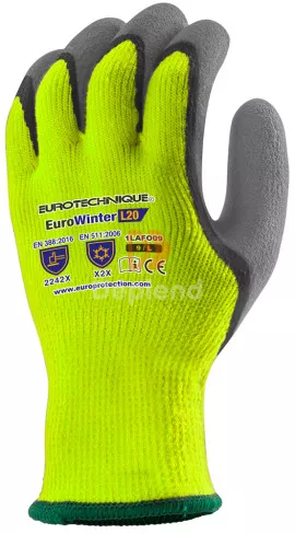 Coverguard 1LAFO Eurowinter eurowinter téli sárga kesztyű, szürke latex tenyér