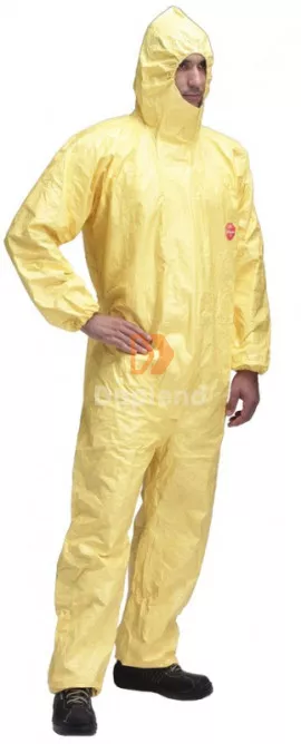 DuPont 40720 Tychem C lábfejvédős, vegyszerálló, kapucnis overál