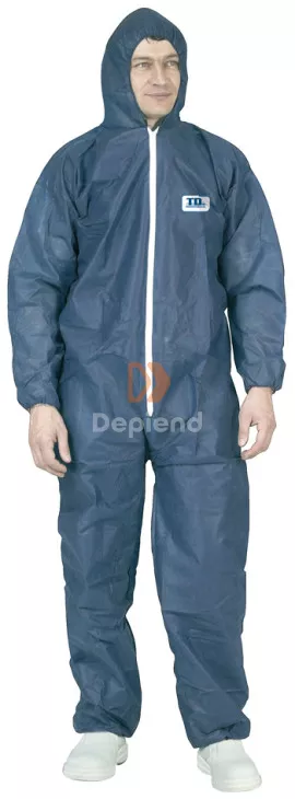 Tidy 42200 Polipropilén, kapucnis kék festőoverál, SPP 50g/m²