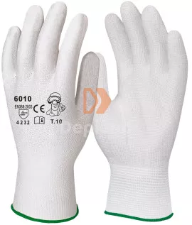 Coverguard 6010 Vékony vékony fehér poliészter védőkesztyű mártás nélkül