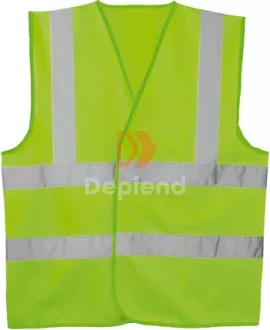 Coverguard 70262 Fluo jól láthatósági mellény, 2 kereszt, 1 hosszanti csík