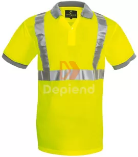 Coverguard 7027074 Sárga fluo teniszpóló, 140 g/m2