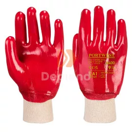 Portwest A400 Portwest Csuklóig mártott PVC kesztyű