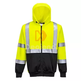 Portwest Hi-Vis kéttónusú kapucnis pulóver