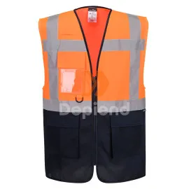 ES1 Essential Hi-Vis kontraszt cipzáras vezetői mellény