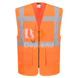 ES1 Essential Hi-Vis Mesh cipzáras vezetői mellény