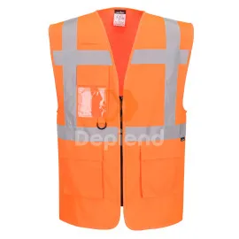 ES1 Essential Hi-Vis cipzáras vezetői mellény