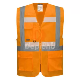 Portwest Glowtex vezetői mellény Ezee cipzárral
