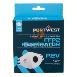 Portwest P210 Portwest FFP2 szelepes Dolomit összehajtható lapos maszk (3 db)